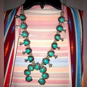 Faux Western Turquoise Squash necklace